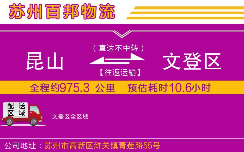 昆山到文登区物流公司